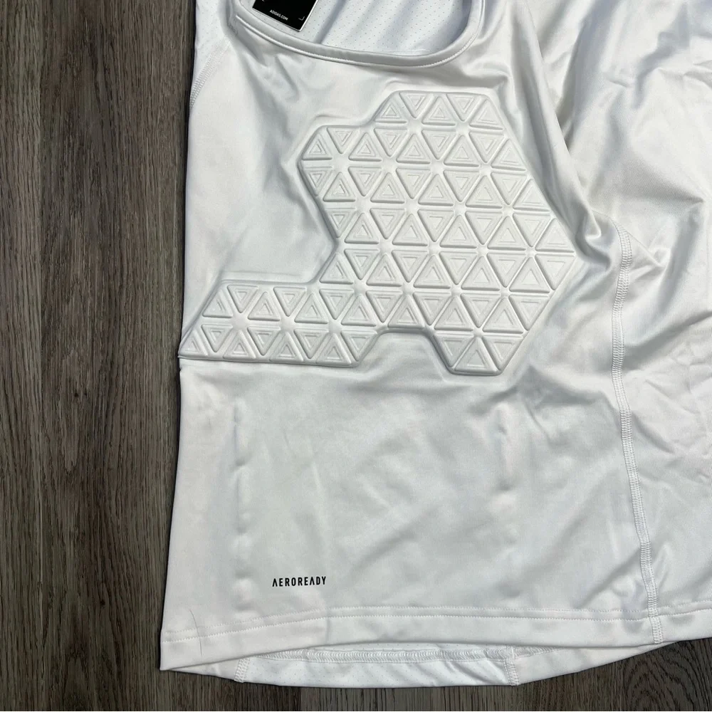 New Adidas Padded Tank Top‎ Men’s Size 3XL White Compression $80 Basketball